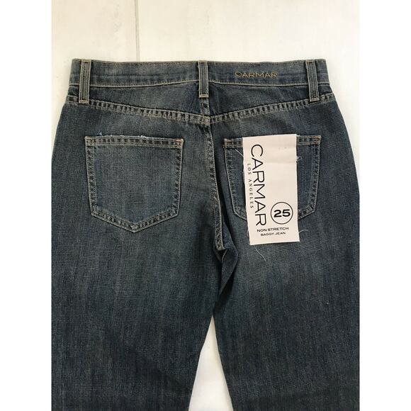 Carmar Matt Baggy Distressed Mid Rise Non Stretch Jeans - Picture 9 of 12